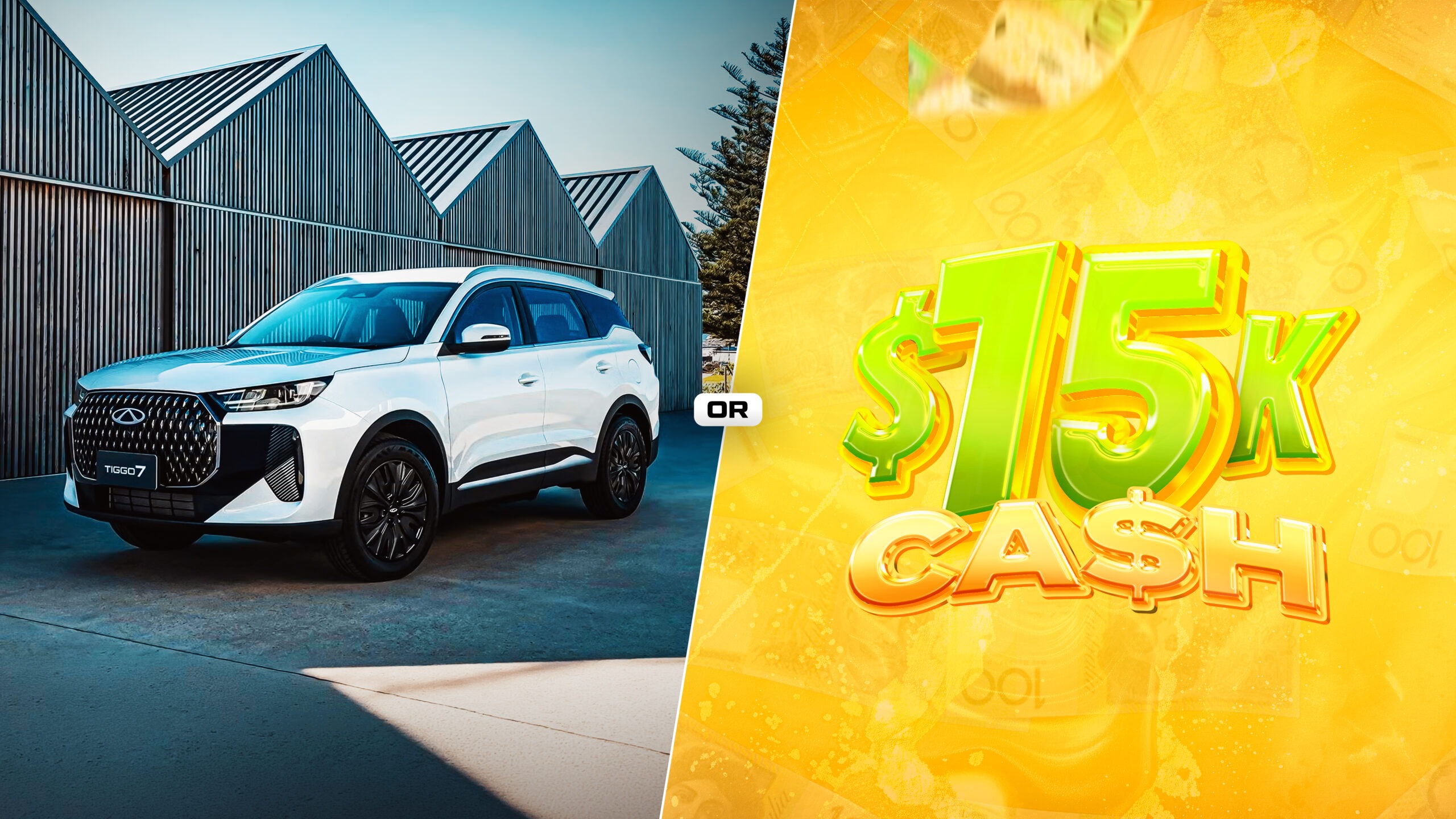 2025 Chery Tiggo 7 or $15,000 Cash
