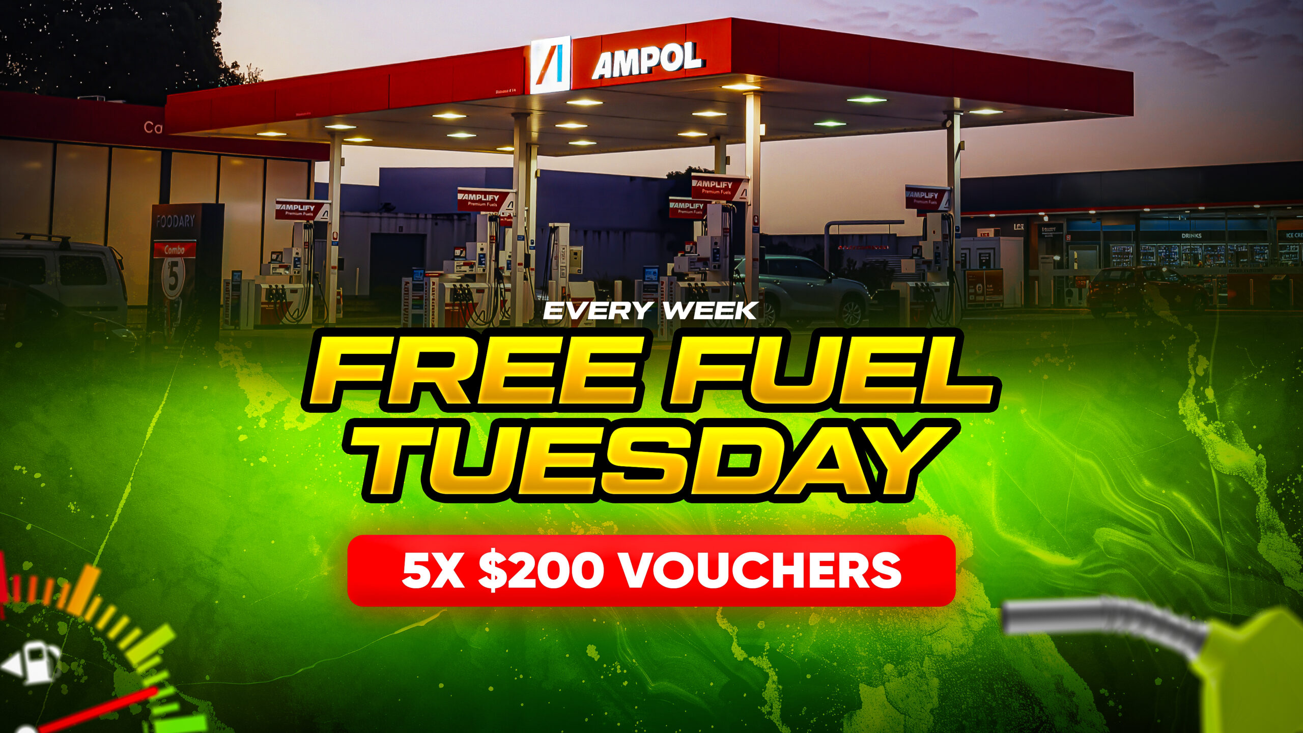 5 x $200 Fuel Vouchers