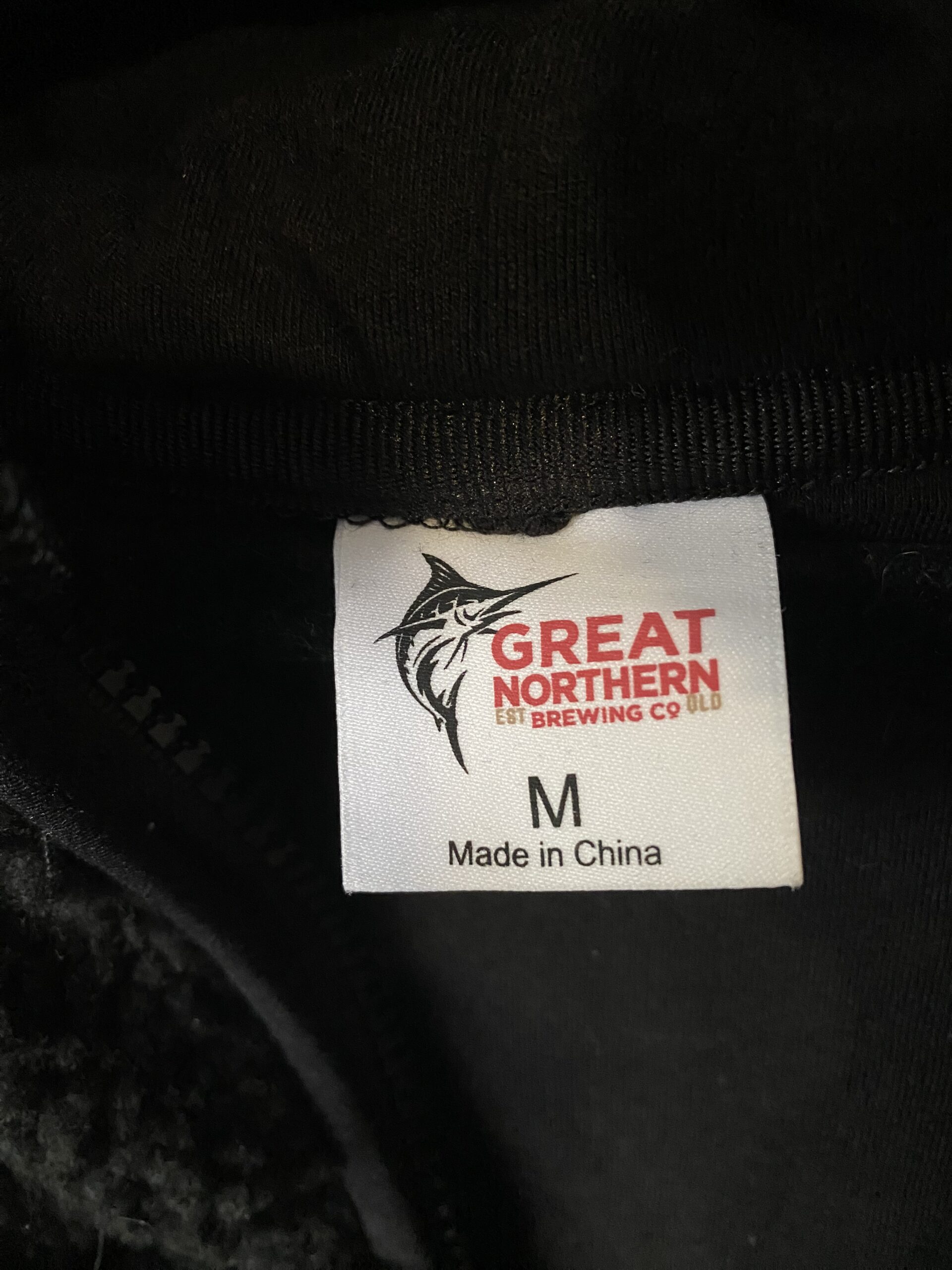 Great northern men’s fleece Jacket with hood size medium