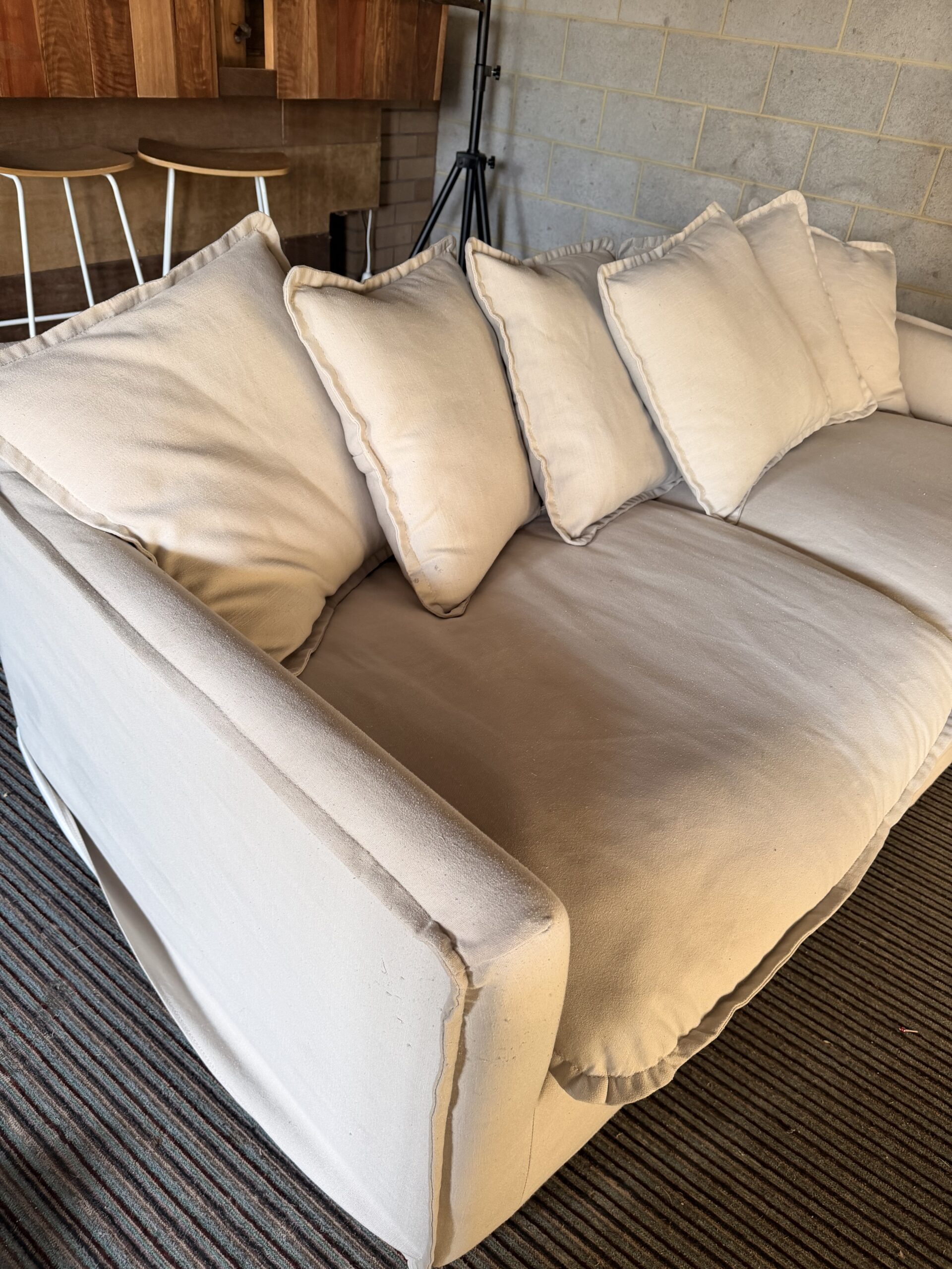 Linen couch x2
