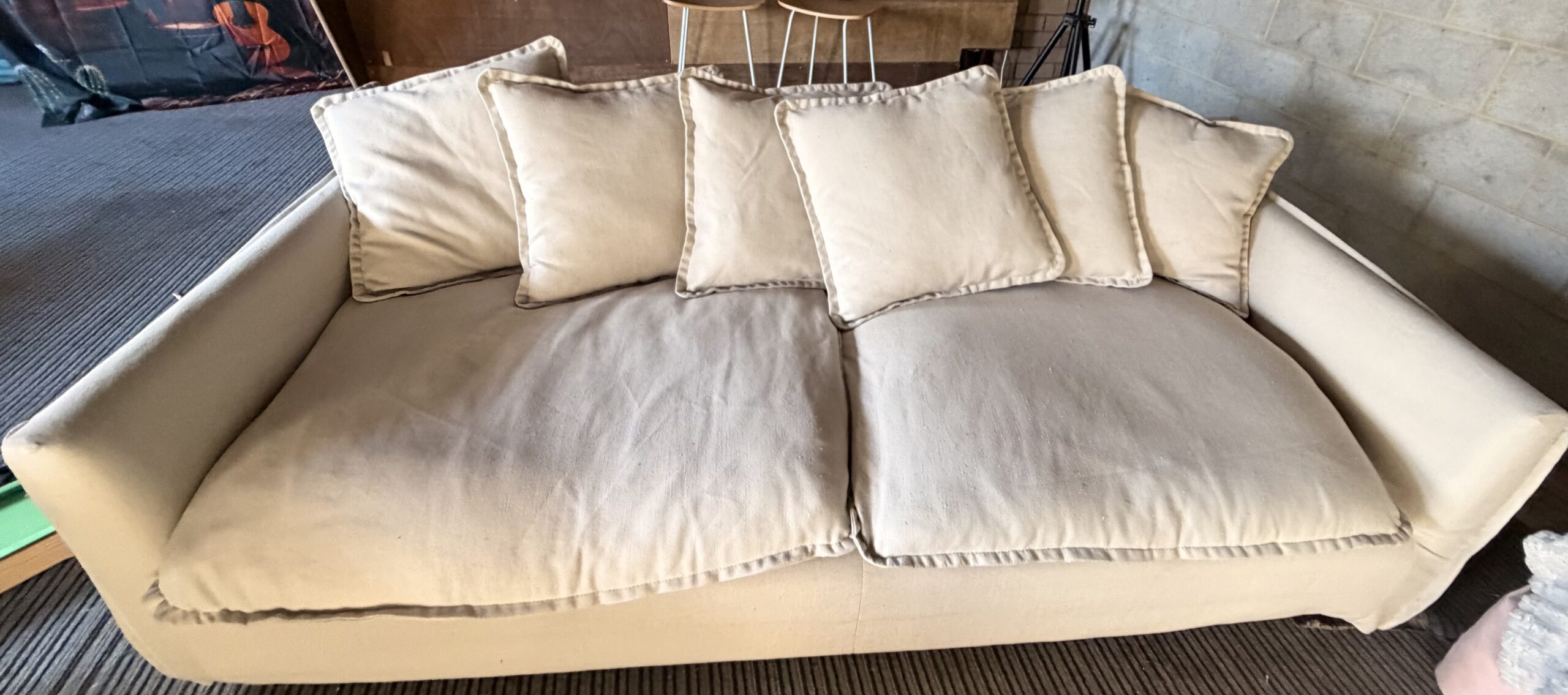 Linen couch x2