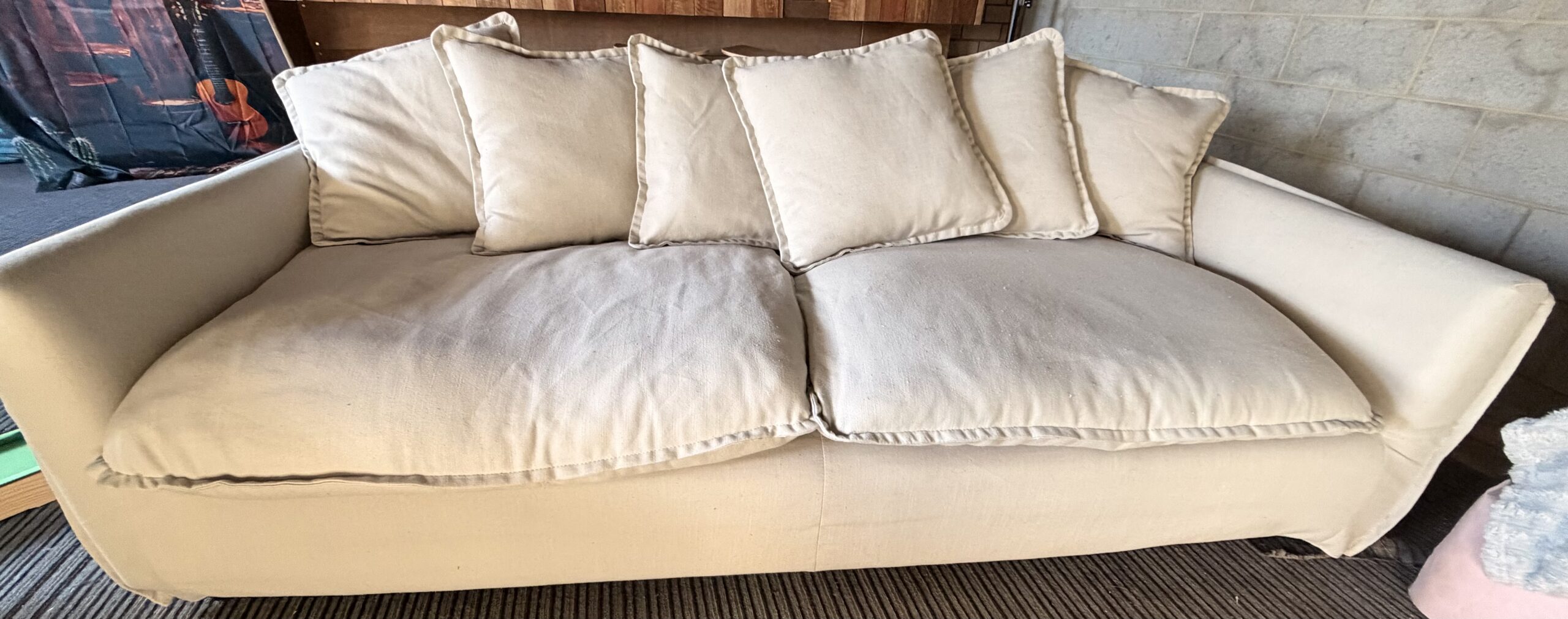 Linen couch x2