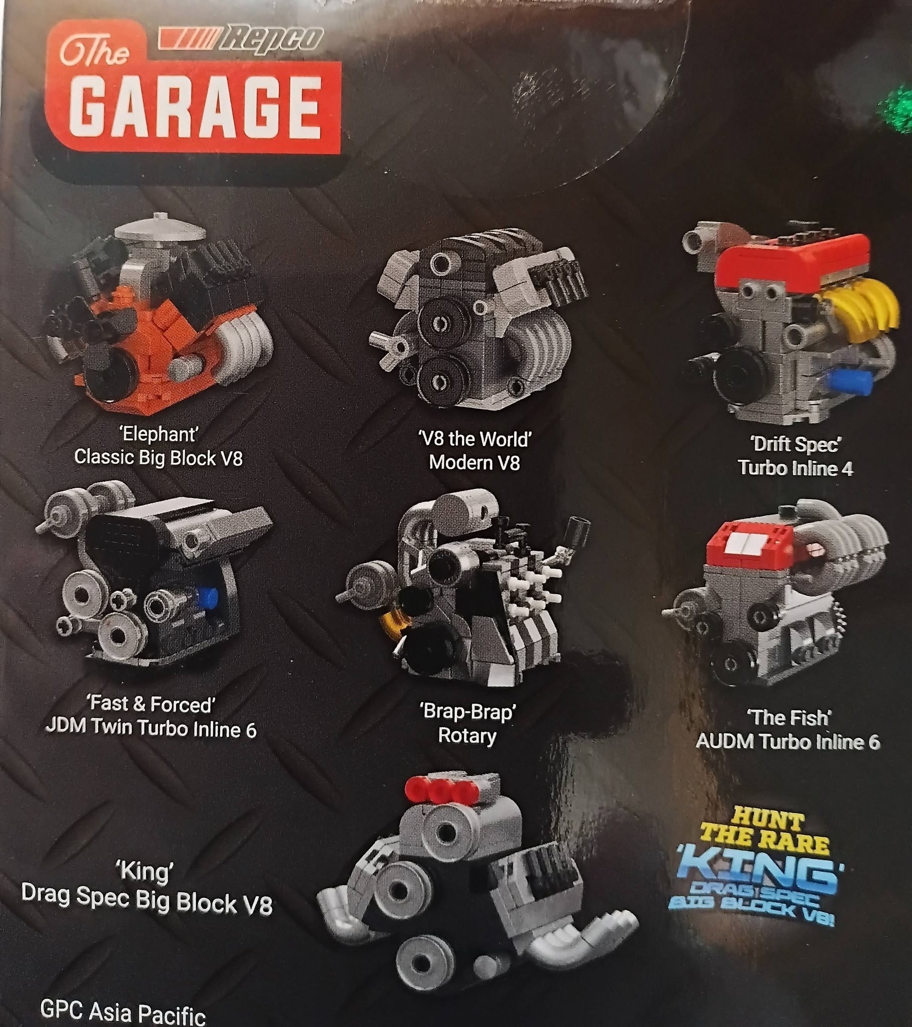 Repco – Engine great set – Contains 1 mystery engine build set – limited collection,